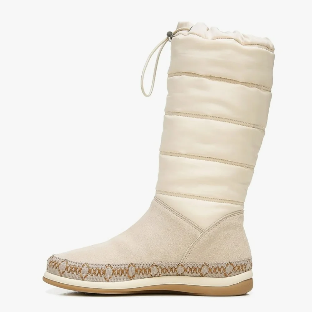 Zodiac Cream Winter Puffer & Suede Tall Boots